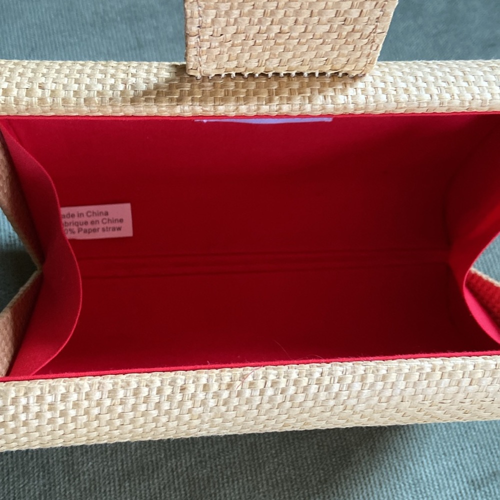 India Hicks x Crabtree & Evelyn Island Living Paper Straw Clutch Bag Minaudière - Picture 6 of 13